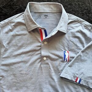 U Suck at‎ Golf USAG Gray French Polo Short Sleeve Shirt Mens S